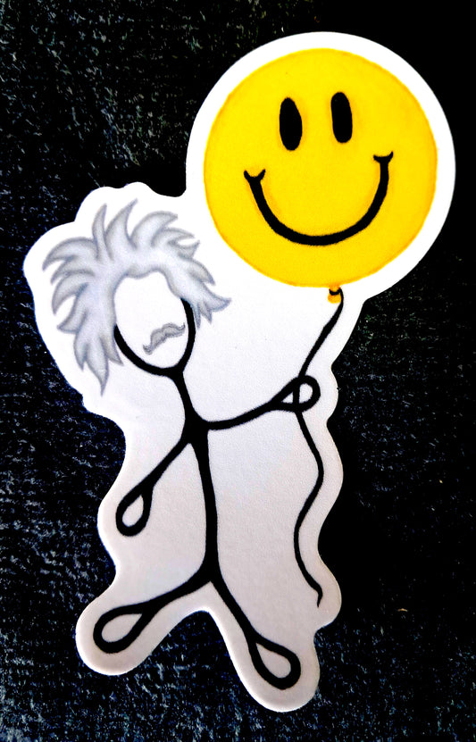"EINSTEIN'S THEORY OF HAPPINESS" STICKABLE